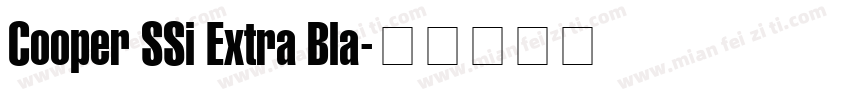 Cooper SSi Extra Bla字体转换